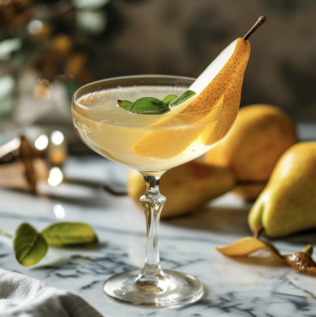 vegan pear cocktail